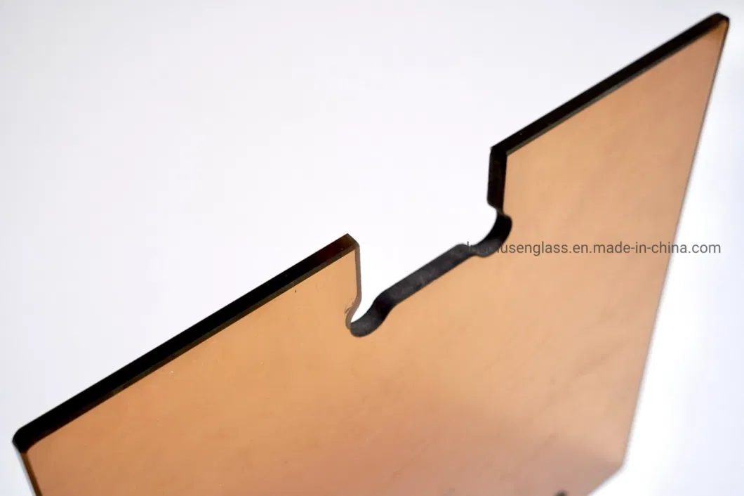 4mm Thickness Flat and Bent Shape Cutting Edging Drilling Printing Processing Tinted Bronze Shower Enclosure Tempered Glass