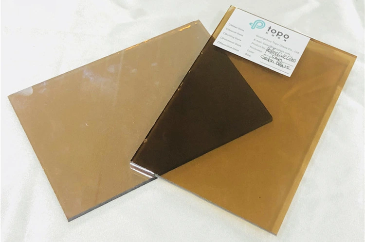 4mm 5mm 6mm 8mm 10mm 12mm Golden Bronze Building Coated Reflective Glass for Samples (R-GB)