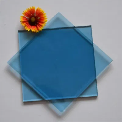 China Manufacturer 3mm 4mm 5mm 6mm 8mm Coated Stained Float Glass Blue Tinted Glass